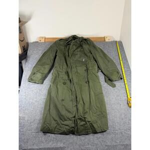 Vintage 1953 US Military Korean War Wool Cotton Overcoat Mens Reg Small OG-107